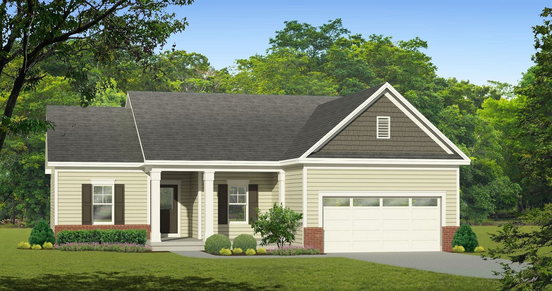 Elevation of the Beaumont plan by Gerber Homes