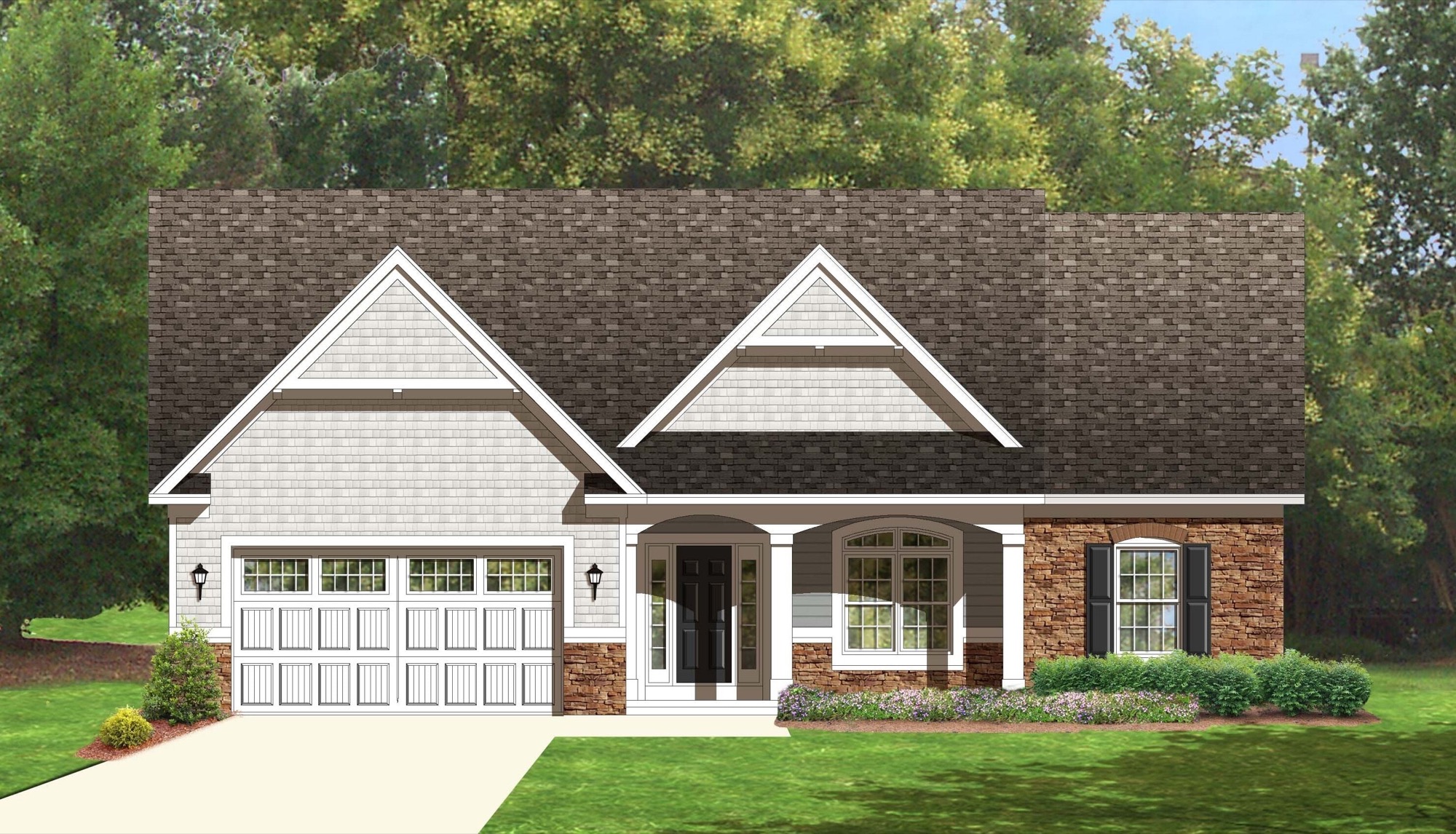 Elevation of the Bismark plan by Gerber Homes