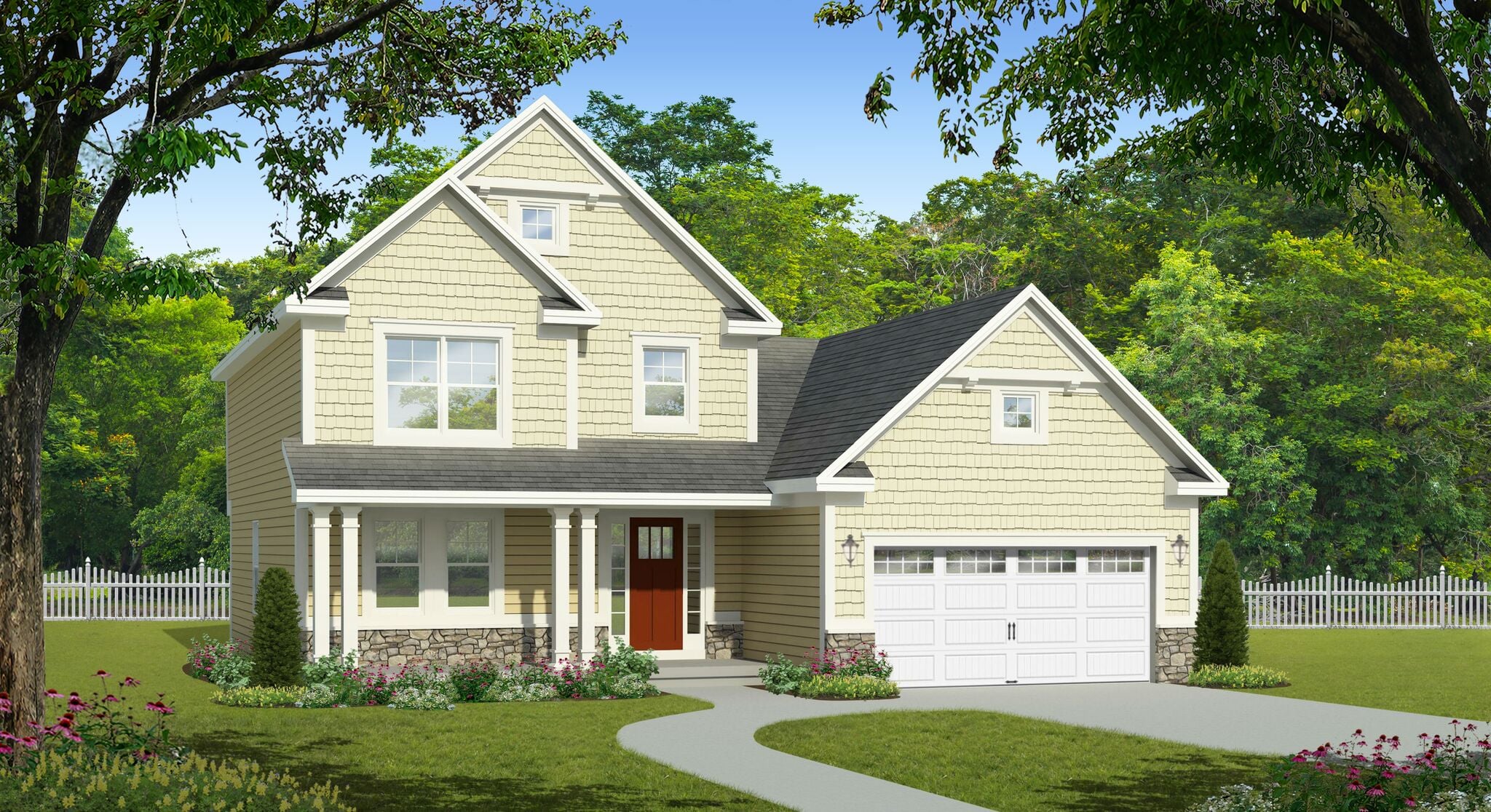 Elevation of the Elmsworth plan by Gerber Homes
