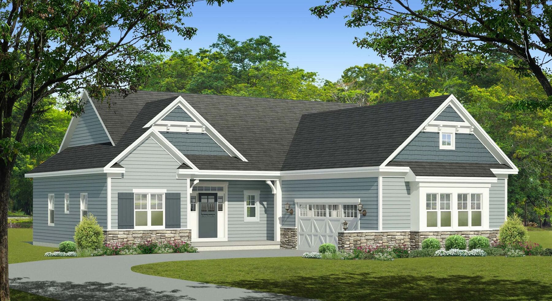 Elevation of the Northfield plan by Gerber Homes