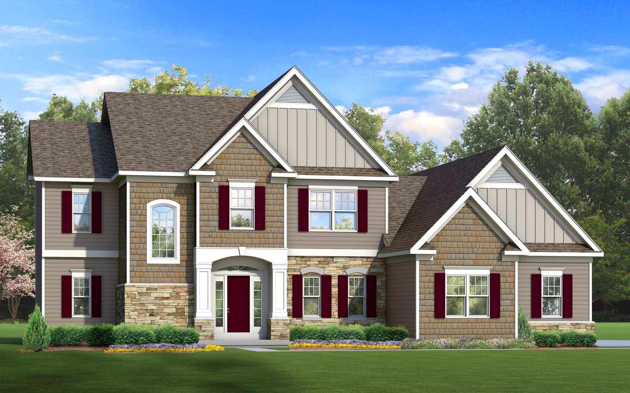 Elevation of the Radcliffe plan by Gerber Homes