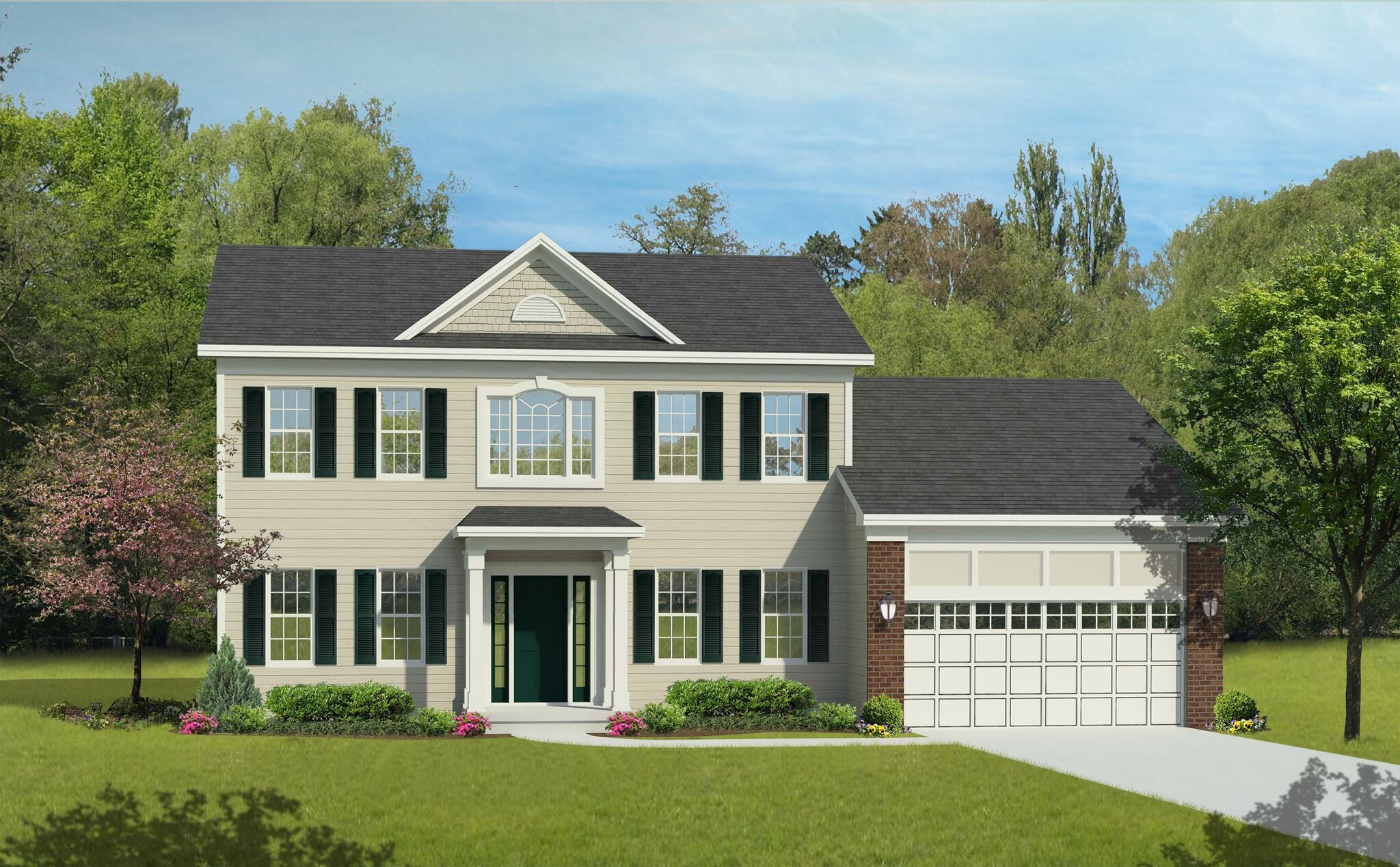 Elevation of the Tallahassee plan by Gerber Homes